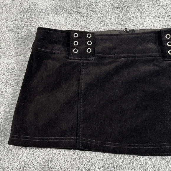 Vintage Y2K Lip Service Black Mini Skirt Gothic Fetish Medium Witchy USA Grunge - Picture 2 of 13